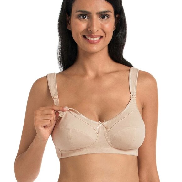 Anita Nursing Bra 5055 SIZE 34F Miss Cotton 3 Part Wire Free Padded Straps - Picture 1 of 3